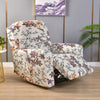 Printed Recliner Cover with Side Pocket — 4-Piece Set