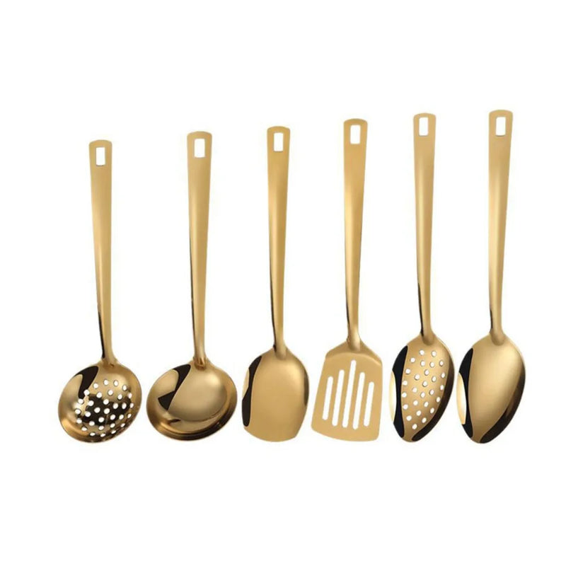 Juego de Cucharas para Sopa de Acero Inoxidable - 6 Piezas