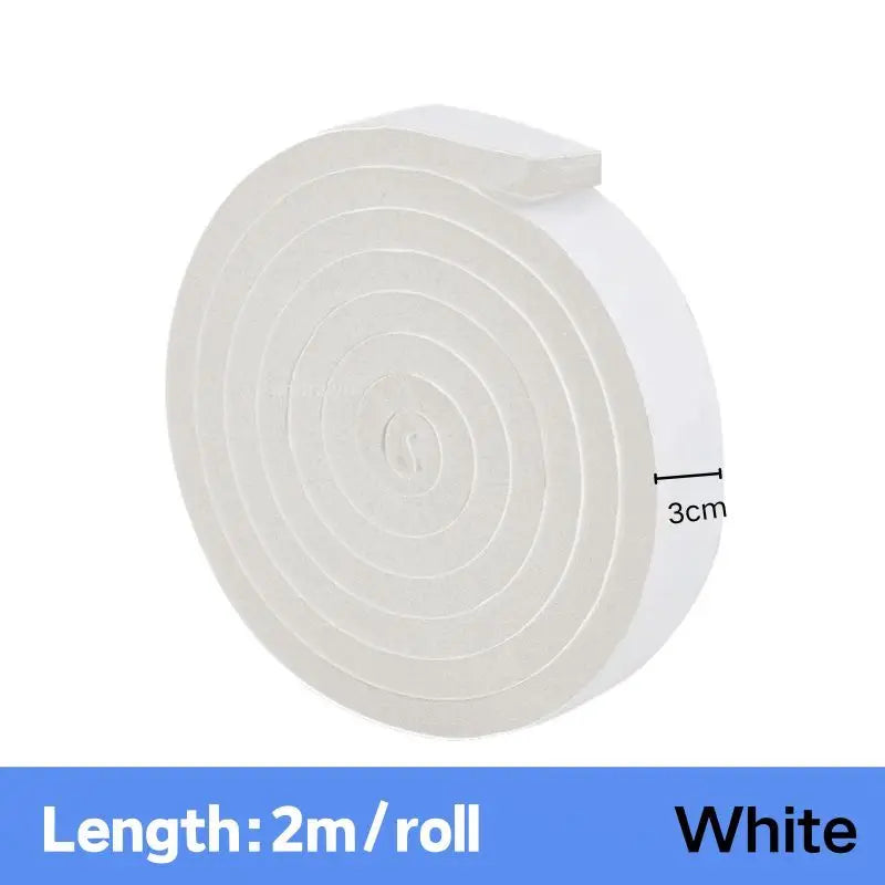 Weißes wiederverwendbares PU-Schaum-Dichtungsband, 3 cm breit