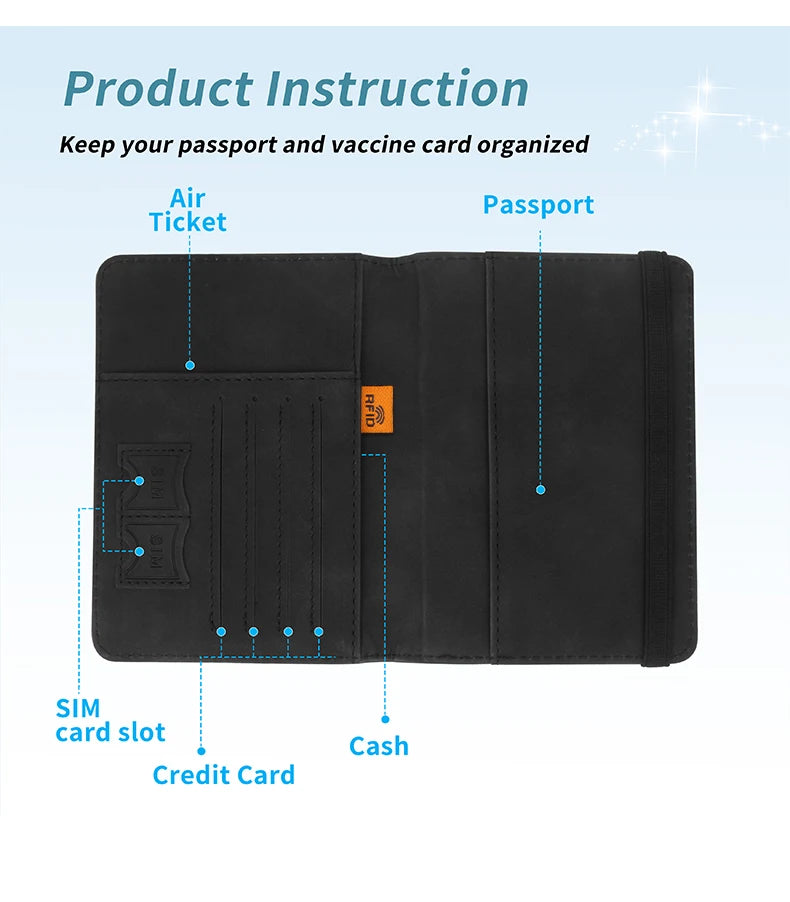 Crystal Rhinestone Passport & Card Holder Case