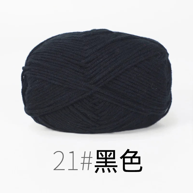 4-Ply Soft Cotton Blend Yarn for Knitting and Crochet