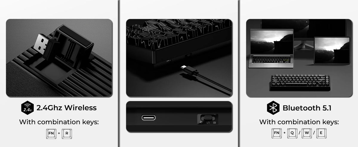JadeStone 67-Key Wireless Mechanical Keyboard with IMD-Tech Keycaps