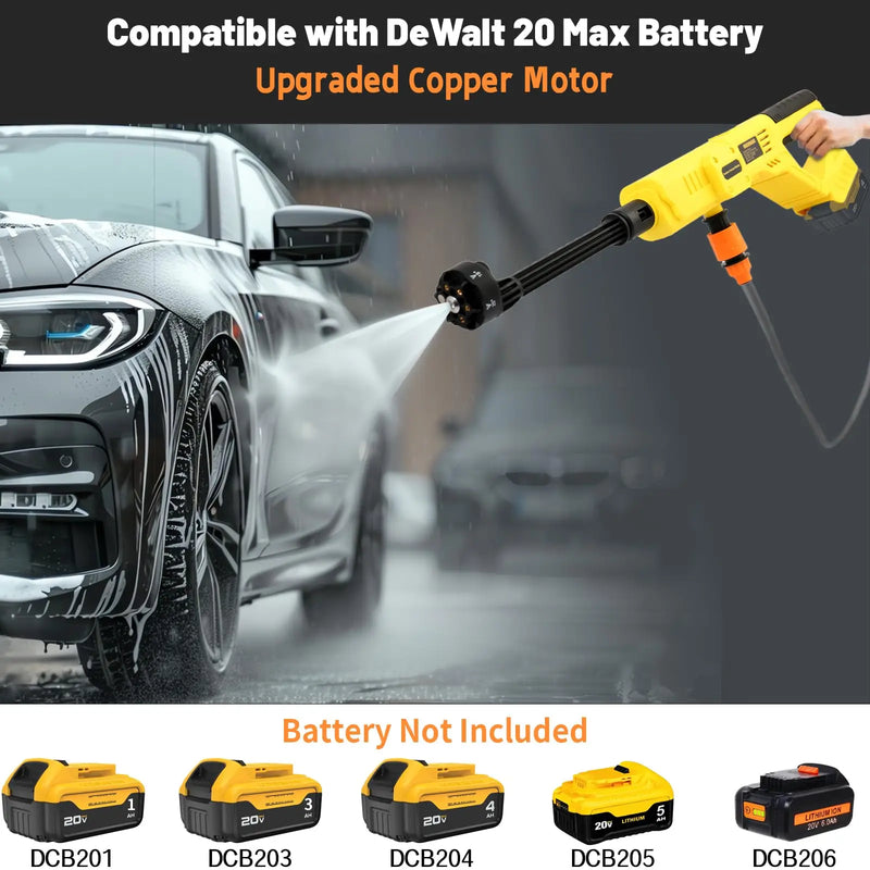 Cordless 20V Pressure Washer for Outdoor Cleaning