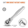 Compact 2-in-1 Ratchet Wrench with Socket and Bit Drives
