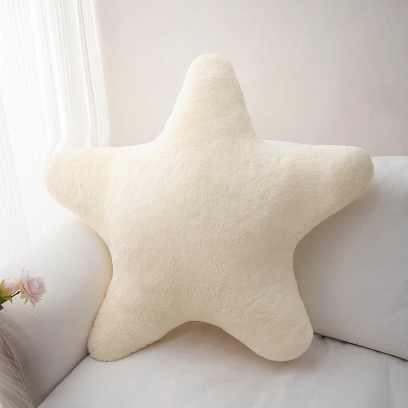 Plush Star Decor Pillow for Bed and Sofa