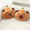 Capybara Plush Car Neck Pillow with Tissue Holder