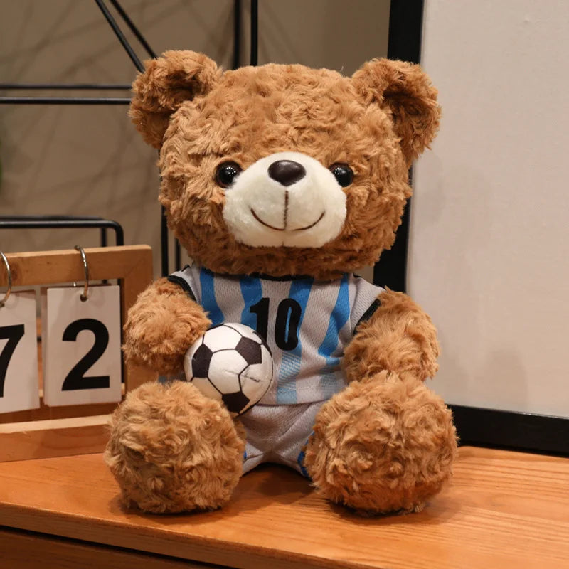 Kawaii Football Bear Plush Toy