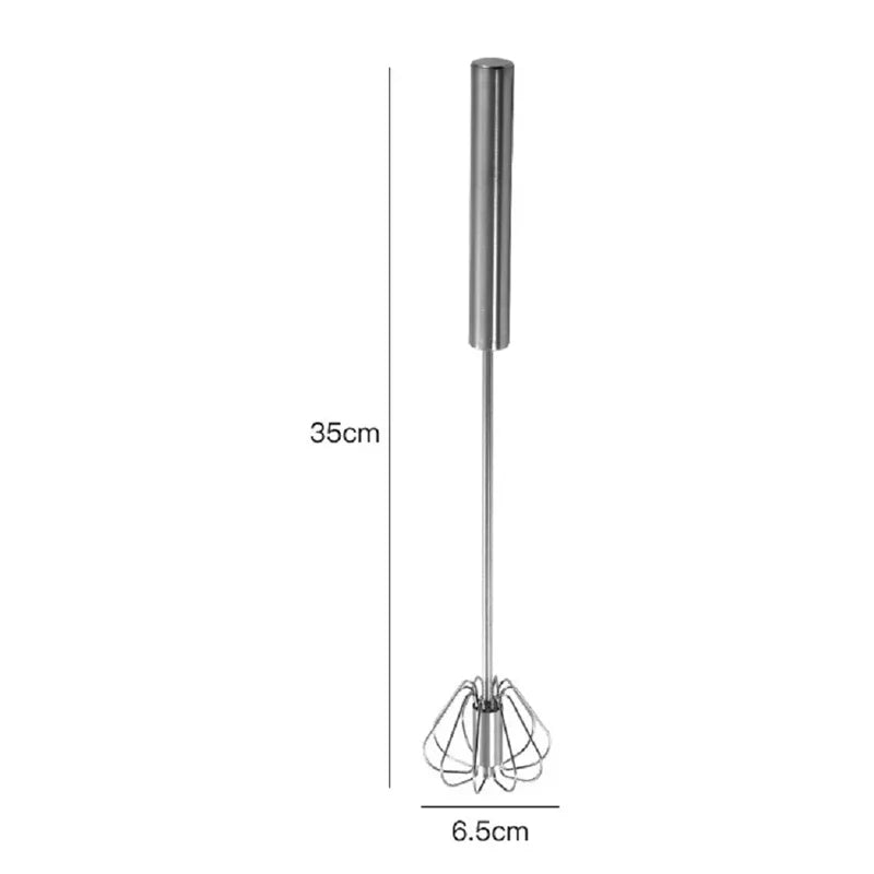 Stainless Steel Semi-Automatic Egg Beater Whisk