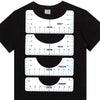 T-Shirt Alignment Ruler Set with Size Guide for Perfect Placement