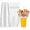 Clear Plastic Snack Cup with Straw