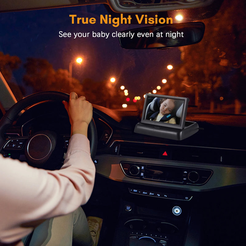 4,3-Zoll HD Baby-Monitor im Auto mit Nachtsicht