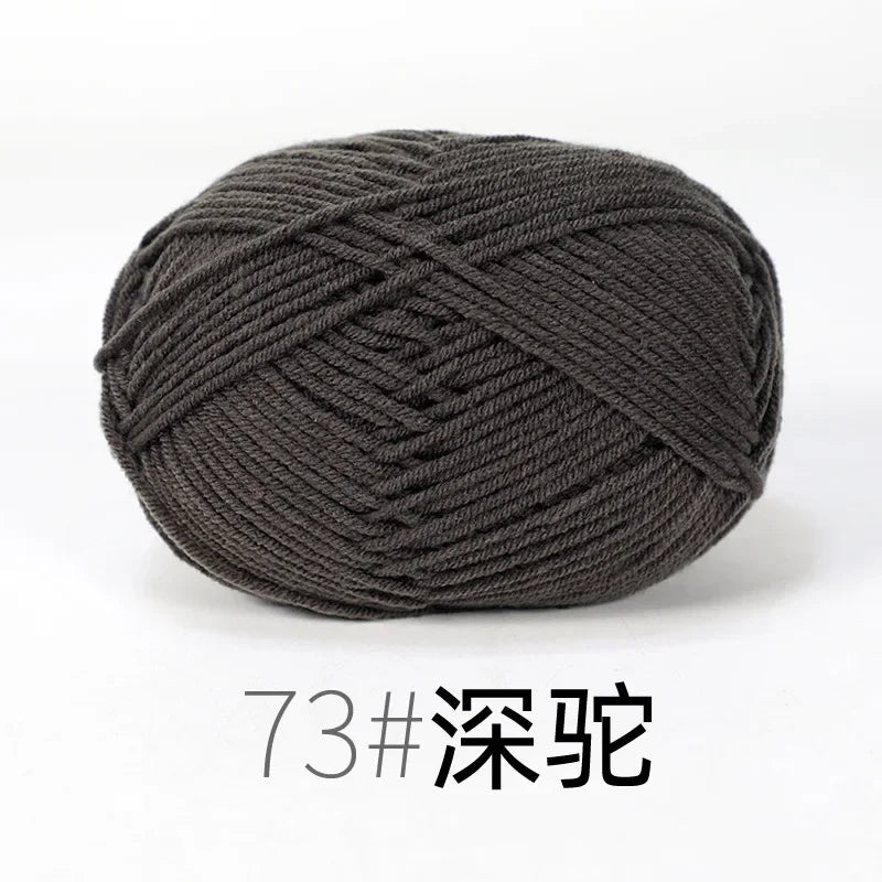 4-Ply Soft Cotton Blend Yarn for Knitting and Crochet
