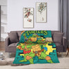 TMNT Graphic Flannel Throw Blanket