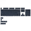 A full set of 115-key crystal clear RGB backlit keycaps with an MDA profile keyboard layout.