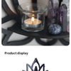 Handcrafted Lotus Wooden Wall Shelf with Cutout Design