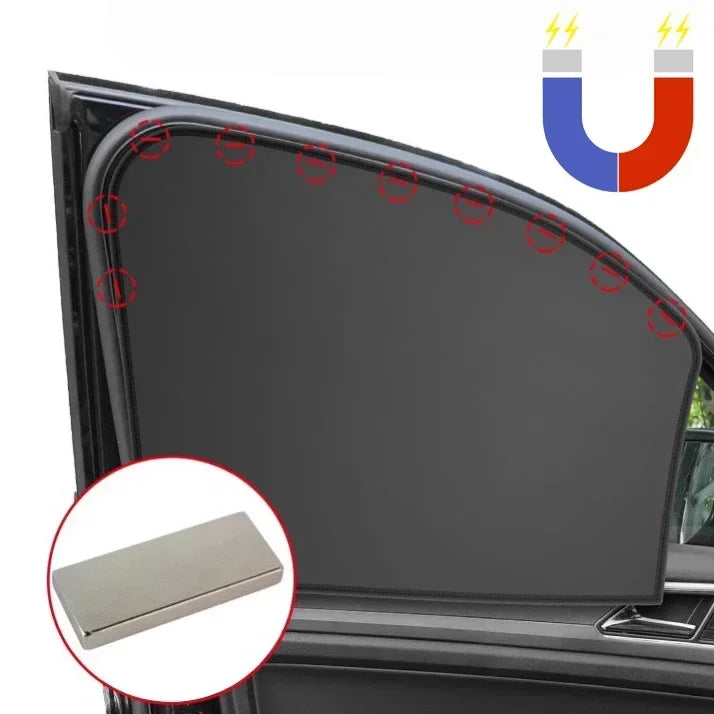 Magnetic Car Window Sunshades with UV Protection and Privacy Blackout