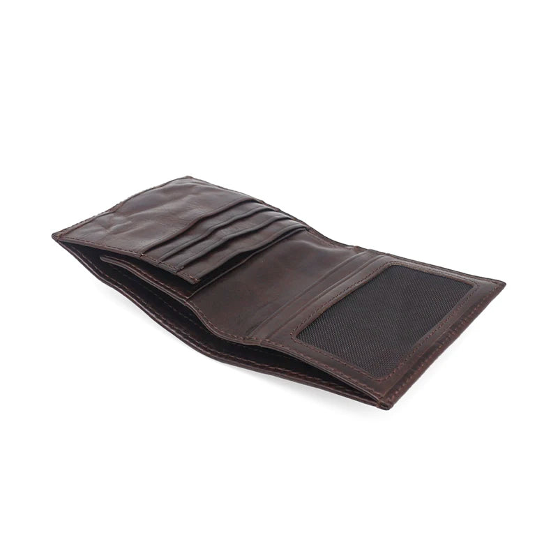 Vintage Genuine Leather Bifold Wallet