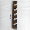 Wall-Mounted Wooden Hat Rack with 5 Hooks