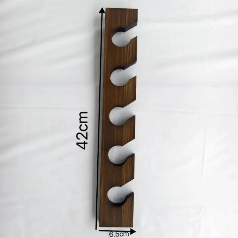Wall-Mounted Wooden Hat Rack with 5 Hooks
