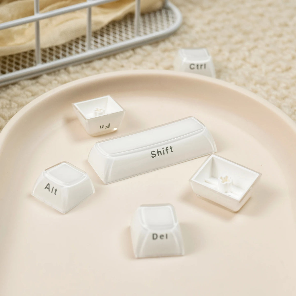 Crystal Clear Jelly Keycaps with Side-Printed Legends for Mechanical Keyboards