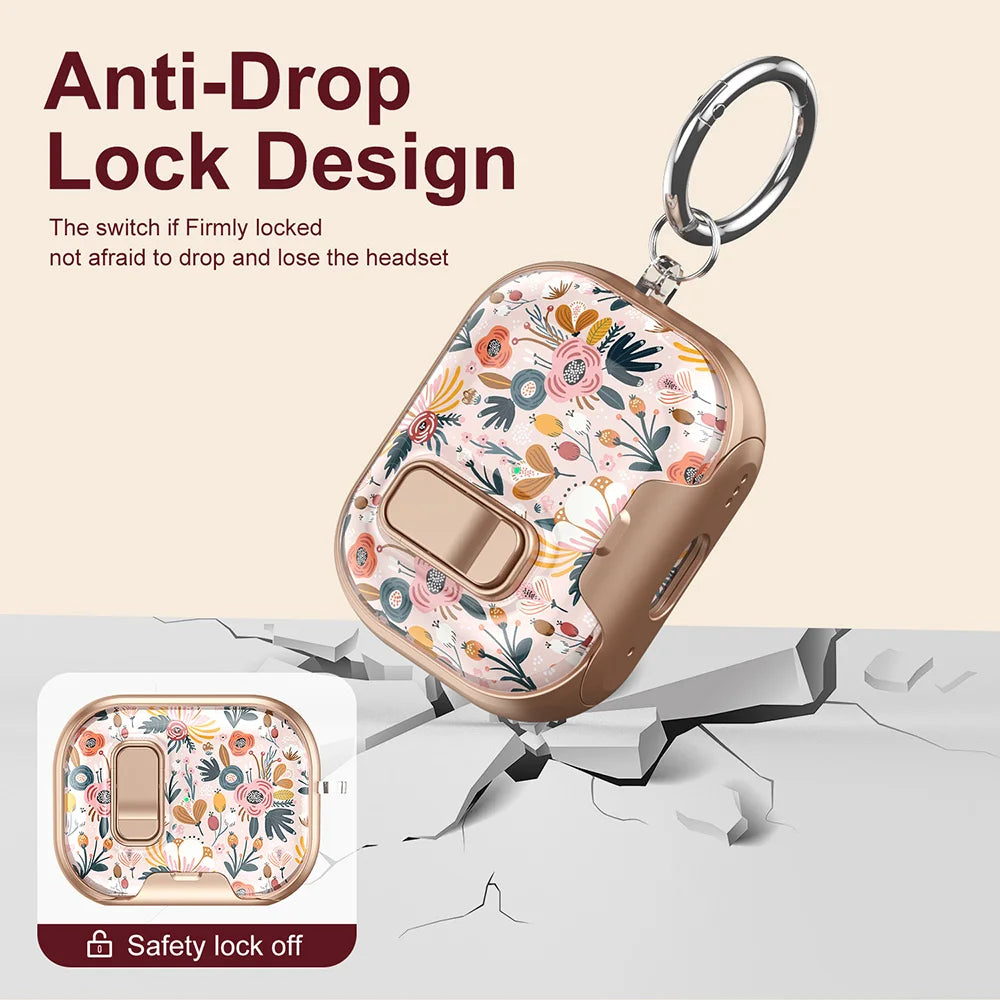 Silicone AirPods Case with Phone Stand and Security Lock