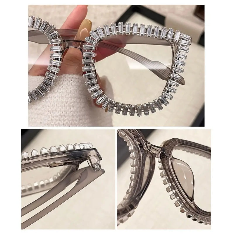 Rhinestone-Embellished Gradient Sunglasses