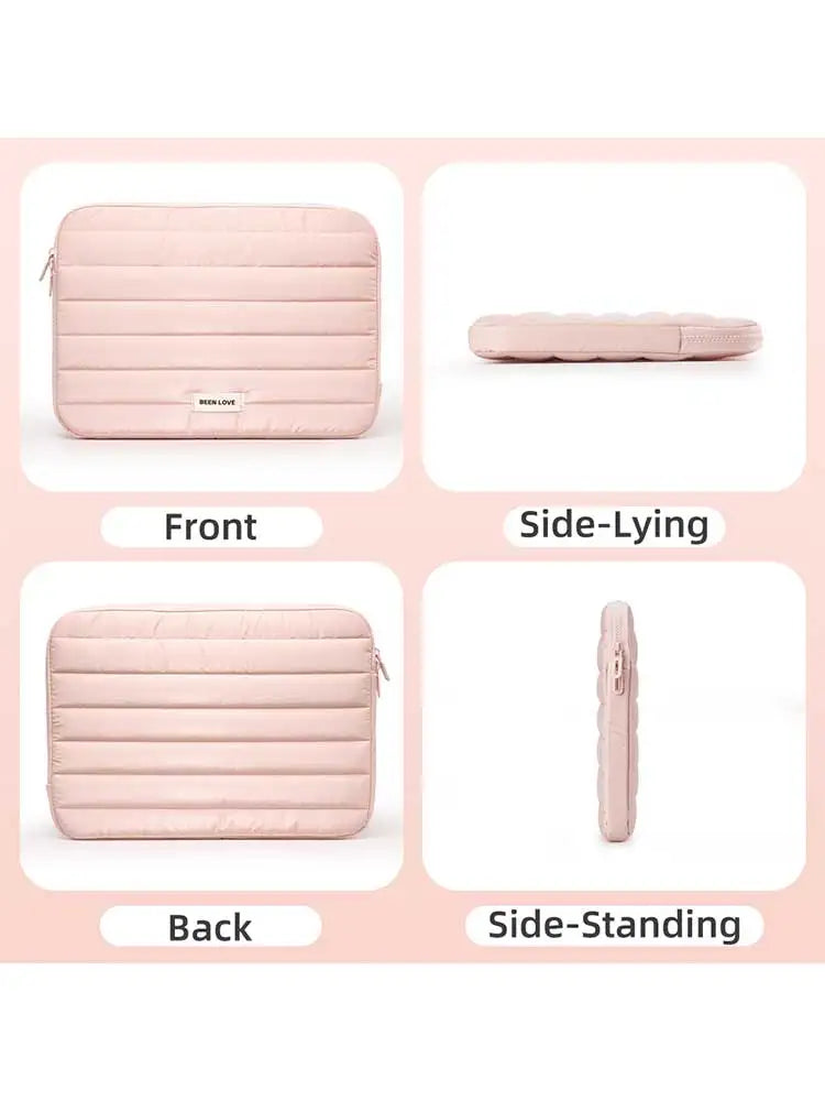 Soft Puffy Laptop Sleeve with Plush Padding