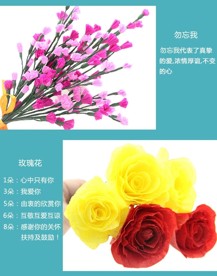 Handmade Crepe Paper Roll for DIY Paper Flowers