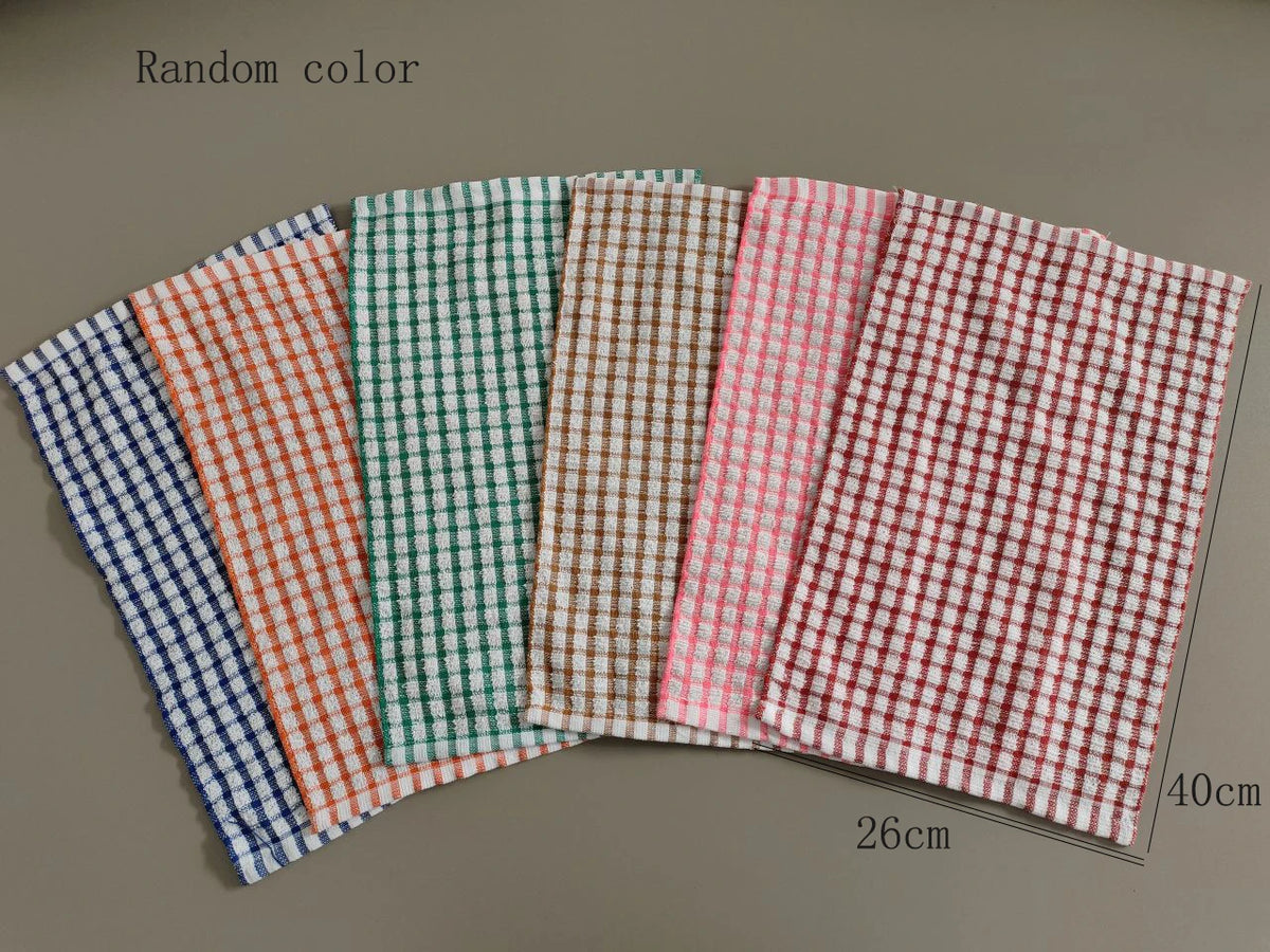 100% Cotton Kitchen Tea Towels – Absorbent & Lint-Free Dish Cloths (6-Pack)