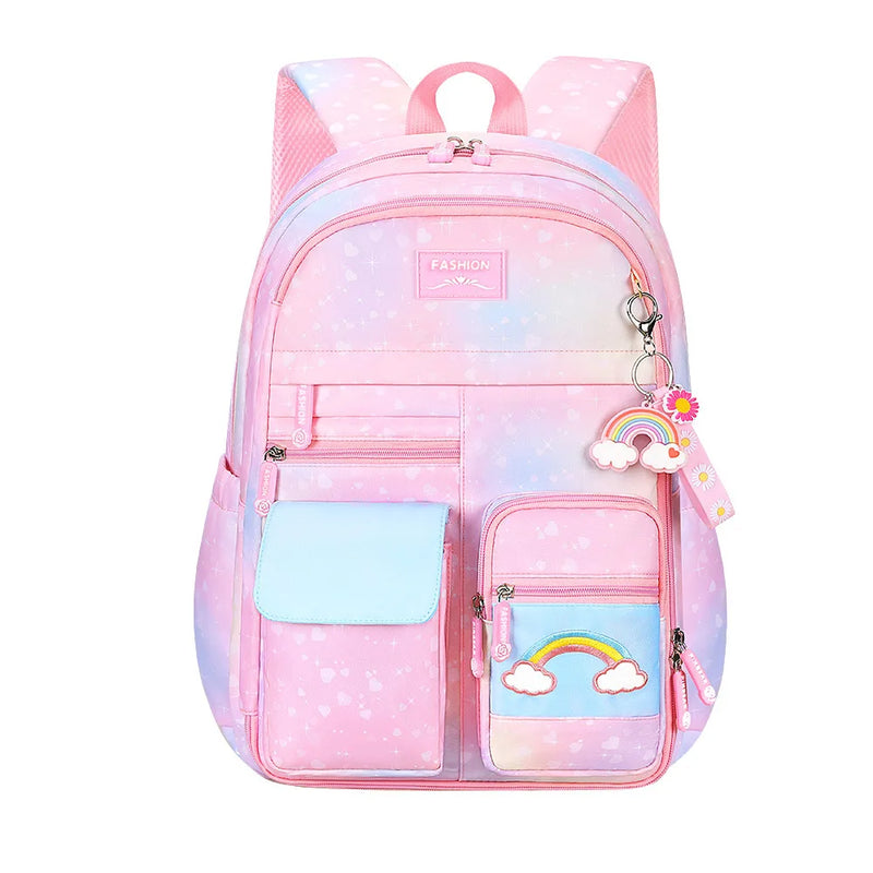 Schulrucksack-Set für Mädchen mit Brotdose & Federmäppchen