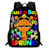 Cartable Enfant Cartoon Sprunki avec Pochette Avant