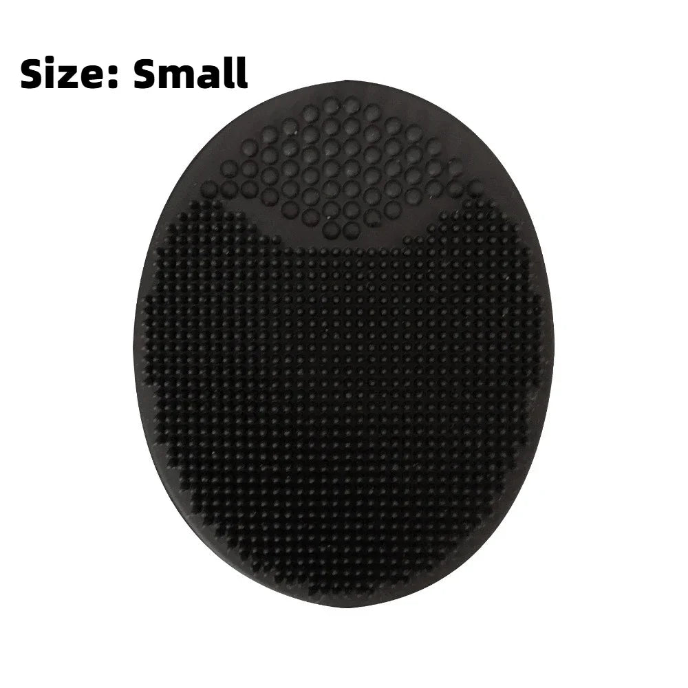A black silicone ice face mask bowl with a textured surface and built-in tray.