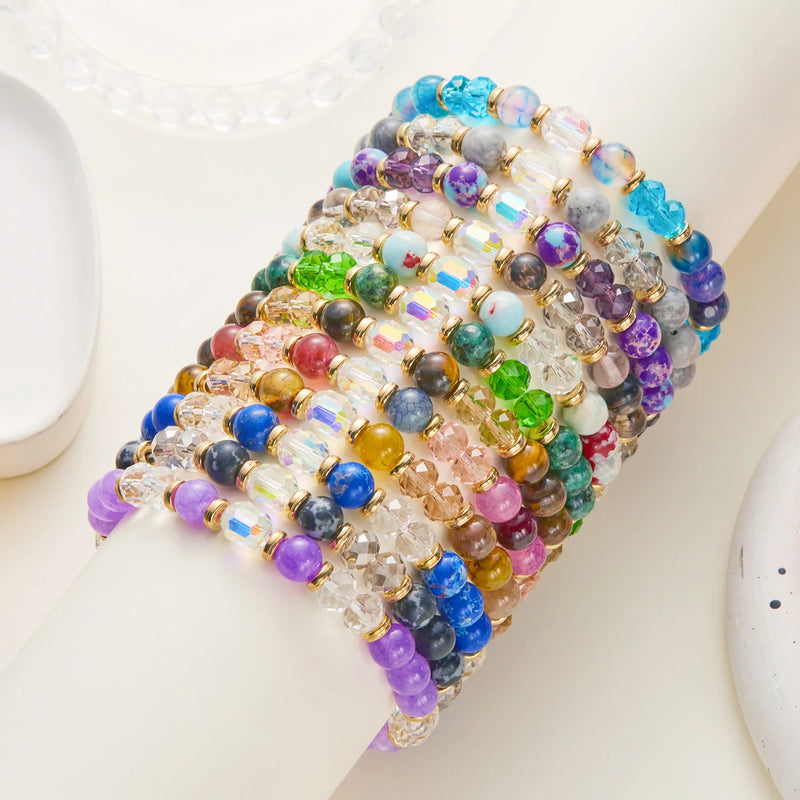 Zodiac Kristall-Armband mit Perlen