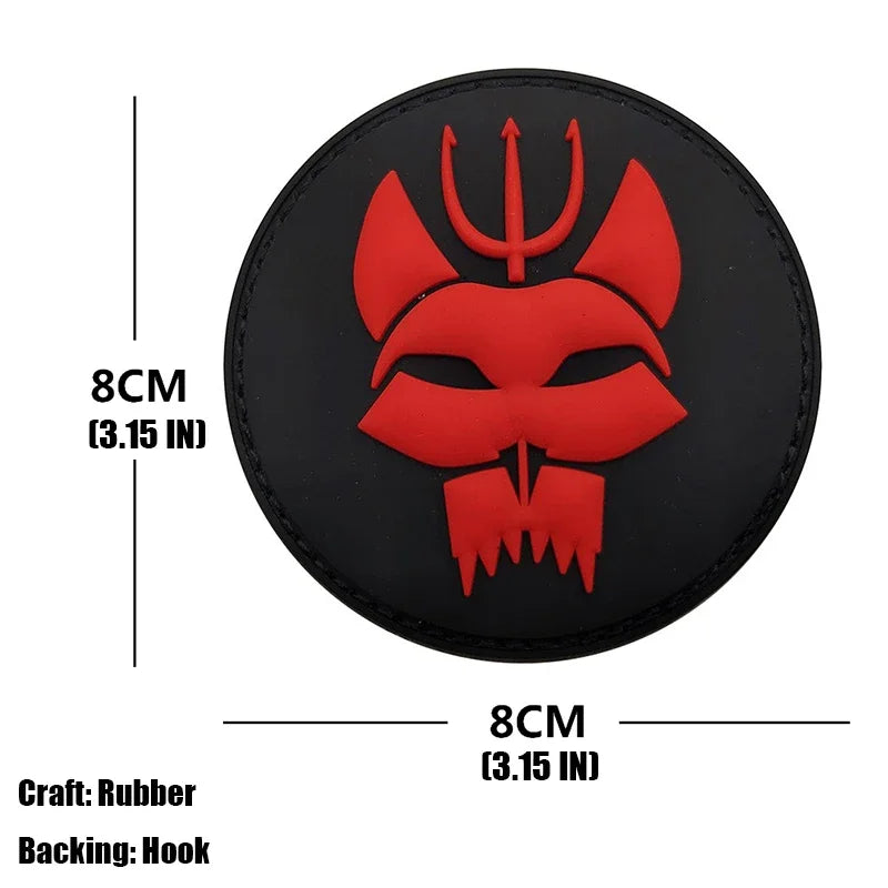 Embroidered Tactical Patch with Hook and Loop Backing