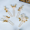 Elegant Floral Hair Stick — Pearl Flower Hairpin for Weddings & Parties