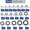 Assortment kit of various size O-rings and gaskets for automotive air conditioning systems