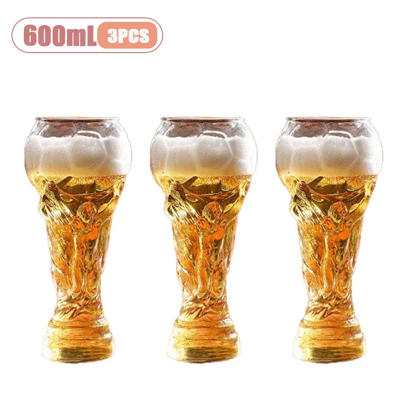 Jarra de Cerveza de Vidrio con Forma de Fútbol
