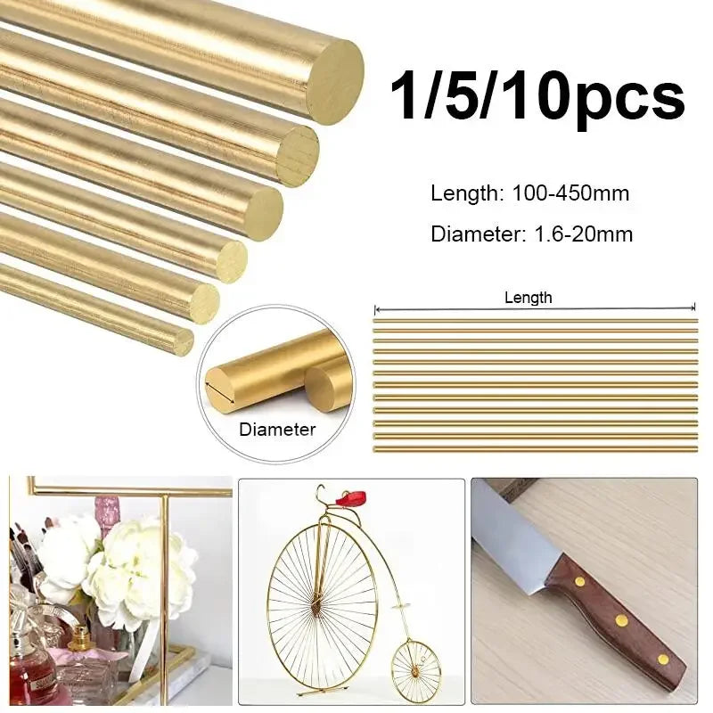 Brass bar rods in various lengths and diameters for wire and tube making