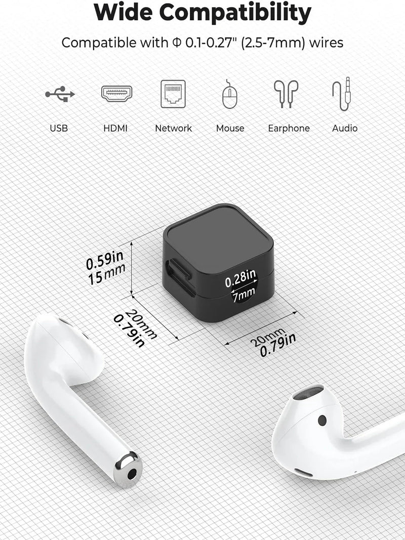 Magnetic Cable Clips with Adhesive Backing
