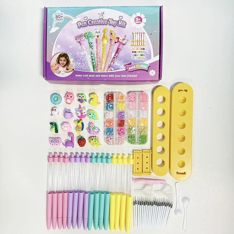 Kit de Manualidades con Bolígrafos Brillantes DIY para Niños