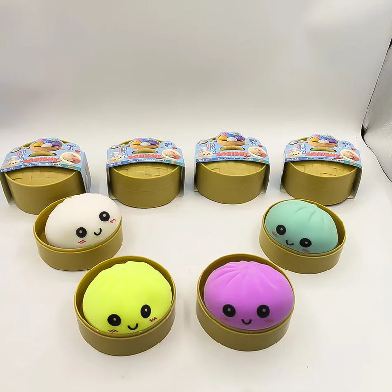 Colorful Simulated Dumpling Squishy Toy