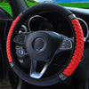 Rhinestone PU Leather Steering Wheel Cover