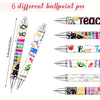 Teacher's Appreciation Ballpoint Pens (Set of 6, 12, or 18)