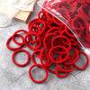 50-Pack Solid Color Elastic Hair Ties for Women & Girls