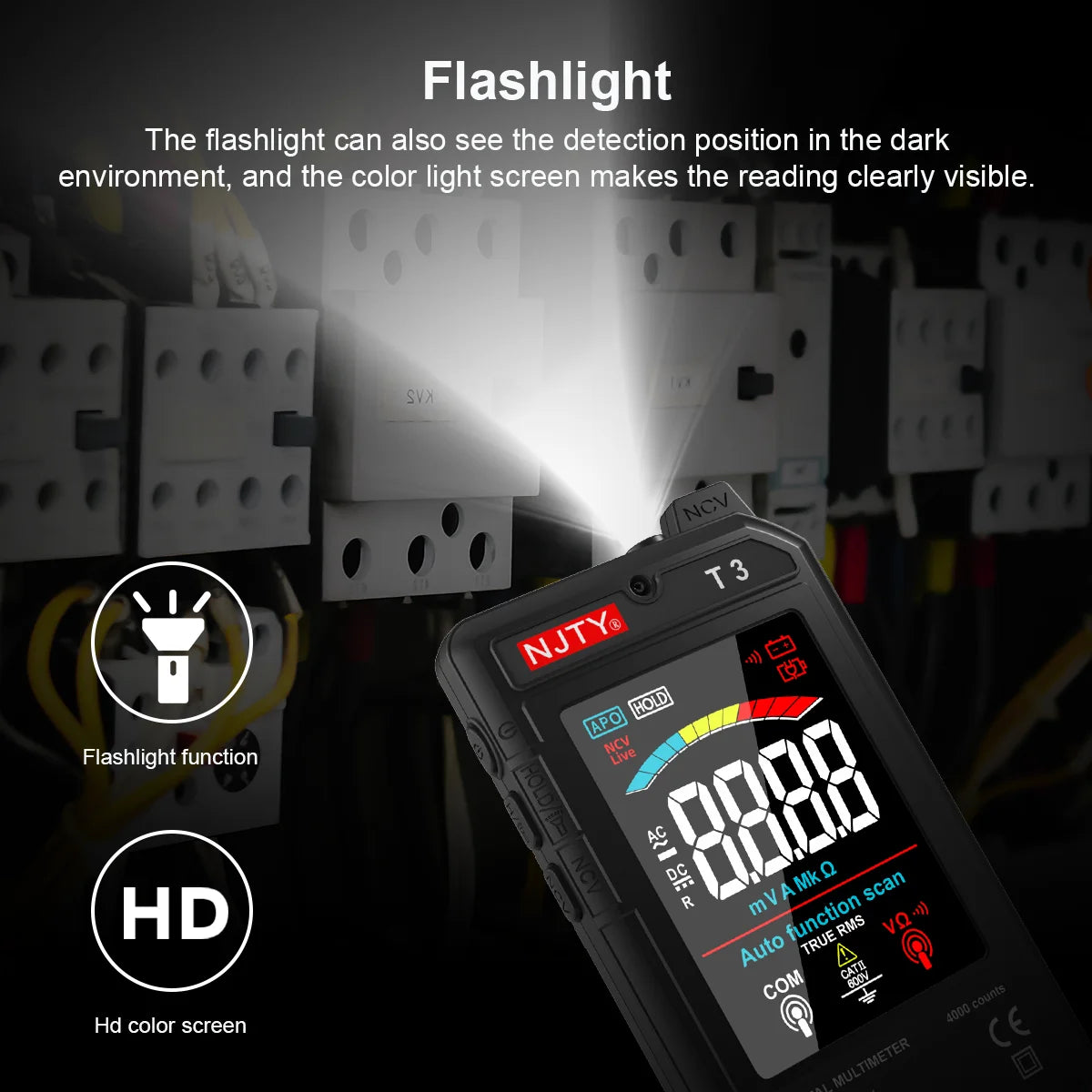 Smart Digital Multimeter with Type-C Charging and NCV Detection