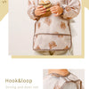 Waterproof Long-Sleeve Baby Bibs with Catch-All Pockets