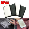 Five pieces of black and white microfiber scrubbing sponges for cleaning car interiors
