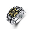 Bague Croix Punk Ajustable pour Hommes