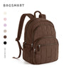 Quilted Casual Daypack with Padded Laptop Compartment