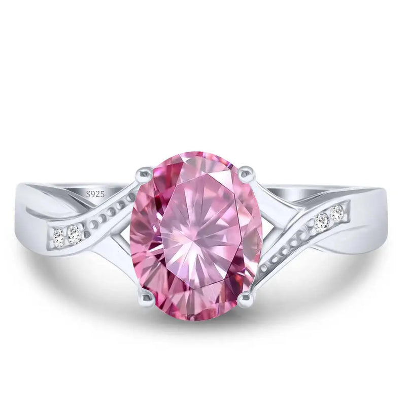 Anillo Encantador de Moissanita con Diseño de Hada en Plata de Ley 925